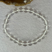 Natural Clear Quartz Bracelet 天然白水晶手链 18.79g 16.5cm 8.4mm 24 Beads - Huangs Jadeite and Jewelry Pte Ltd