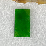 Rare Good Grade Type A Old Mine Spicy Green Jadeite Rectangle Wu Shi Pai Stone Setting 1.45g 22.5 by  12.7 by 1.7mm - Huangs Jadeite and Jewelry Pte Ltd