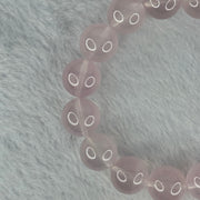 Natural Rose Quartz Beads Bracelet 天然玫瑰石英珠手链 52.64g 18.5cm 13.8mm 16 Beads - Huangs Jadeite and Jewelry Pte Ltd