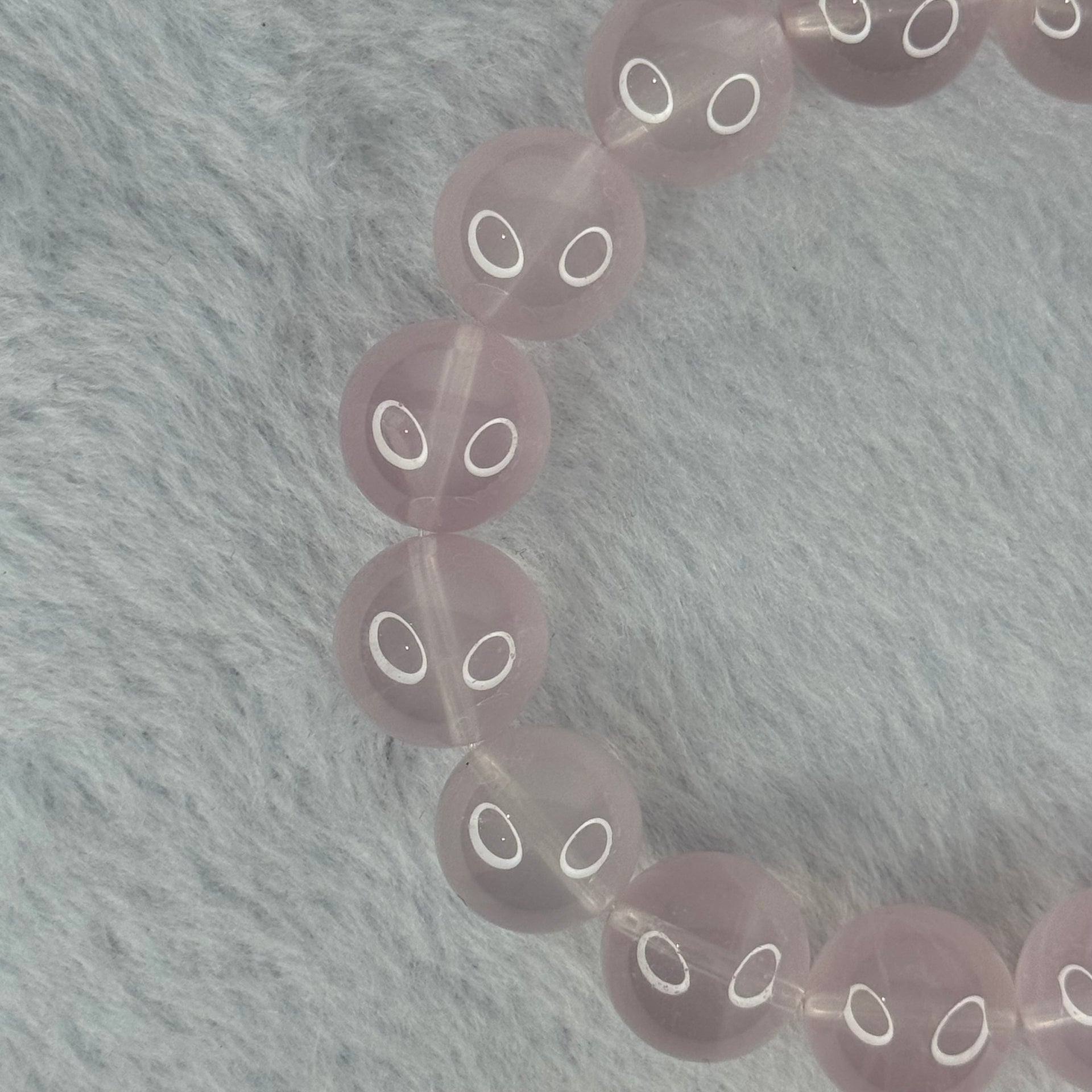 Natural Rose Quartz Beads Bracelet 天然玫瑰石英珠手链 52.64g 18.5cm 13.8mm 16 Beads - Huangs Jadeite and Jewelry Pte Ltd