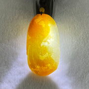 Grandmaster Type A Reddish Brown with Faint Lavender Green Jadeite Phoenix 凤戏牡丹 Pendant 41.26g 64.96 by 35.02 by 9.52mm With NGI Cert 82838779 - Huangs Jadeite and Jewelry Pte Ltd