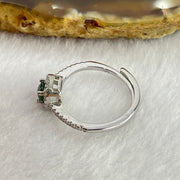 Natural Icy Jadeite with Crystals In S925 Sliver Ring (Adjustable Size) 2.22g 4.6 by 3.0mm - Huangs Jadeite and Jewelry Pte Ltd