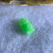 Type A Old Mine Full Green Jadeite Goldfish Charm Stone For Setting 0.25g 10.8 by 6.1 by 1.9mm - Huangs Jadeite and Jewelry Pte Ltd