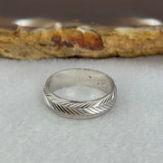 (Pre-Love) 18K 750 White Gold Ring 3.24g Inner Diameter 15.3mm Thickness 4.9 by 1.3mm US4.6 HK9.8 - Huangs Jadeite and Jewelry Pte Ltd