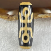 Natural Powerful Tibetan Old Oily Agate Double Noble Patina Guiren Tairen Human Dzi Bead Totem Amulet Heavenly Master (Tian Zhu) 双贵人天诛 9.93g 37.7 by 12.9mm - Huangs Jadeite and Jewelry Pte Ltd