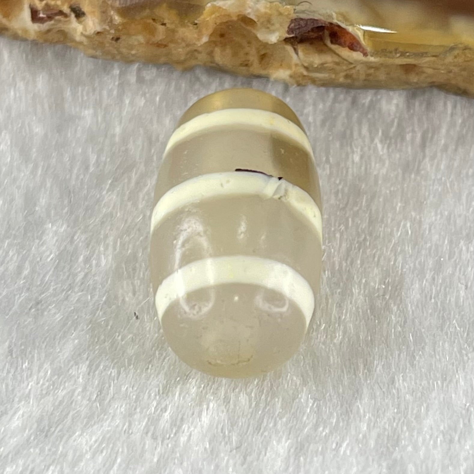 Natural Powerful Tibetan Old Oily Agate 3-Lines Dzi Bead Heavenly Master (Tian Zhu) 三行天诛 2.51g 17.9 by 9.7mm - Huangs Jadeite and Jewelry Pte Ltd