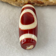 Natural Powerful Tibetan Old Oily Red White Agate One Eye Water Element Dzi Bead Heavenly Master (Tian Zhu) 一眼水元素天珠 10.07g 37.8 by 10.93g 37.8 by 13.7mm - Huangs Jadeite and Jewelry Pte Ltd