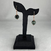 Natural Green Seraphinite Bead Earring 5.81g 12.0mm - Huangs Jadeite and Jewelry Pte Ltd