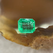 Natural Colombia Green Emerald (Beryl) Cut-Cornered Rectangular step cut 0.63ct 5.2 by 4.3 by 3.2mm - Huangs Jadeite and Jewelry Pte Ltd