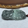 Type A Wuji Grey with Light Green Jadeite Dragon Pendent 78.99g 66.1 by 43.5 by 16.4mm - Huangs Jadeite and Jewelry Pte Ltd