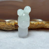 Type A Faint Lavender Green Jadeite Rabbit Pendant 8.33g 30.3 by 12.2 by 11.9mm - Huangs Jadeite and Jewelry Pte Ltd
