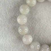 Type A Light Green with Slight Light Lavender Jadeite Beads Bracelet 55.30g 16cm 12.7mm 16 Beads - Huangs Jadeite and Jewelry Pte Ltd