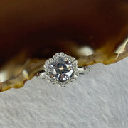 Cubic Zirconia in S925 Sliver Ring (Adjustable Size) 4.05g 8.5 by 4.0mm - Huangs Jadeite and Jewelry Pte Ltd