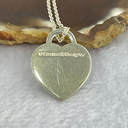 (Pre-Love) S925 Sliver Tiffany & Co Heart Necklace 7.84g 25.4 by 20.7 by 1.8mm - Huangs Jadeite and Jewelry Pte Ltd