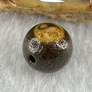 Natural Powerful Tibetan Old Oily Agate Yin Yang Bead Heavenly Master (Tian Zhu) 1.43g 10.0 by 10.3mm - Huangs Jadeite and Jewelry Pte Ltd