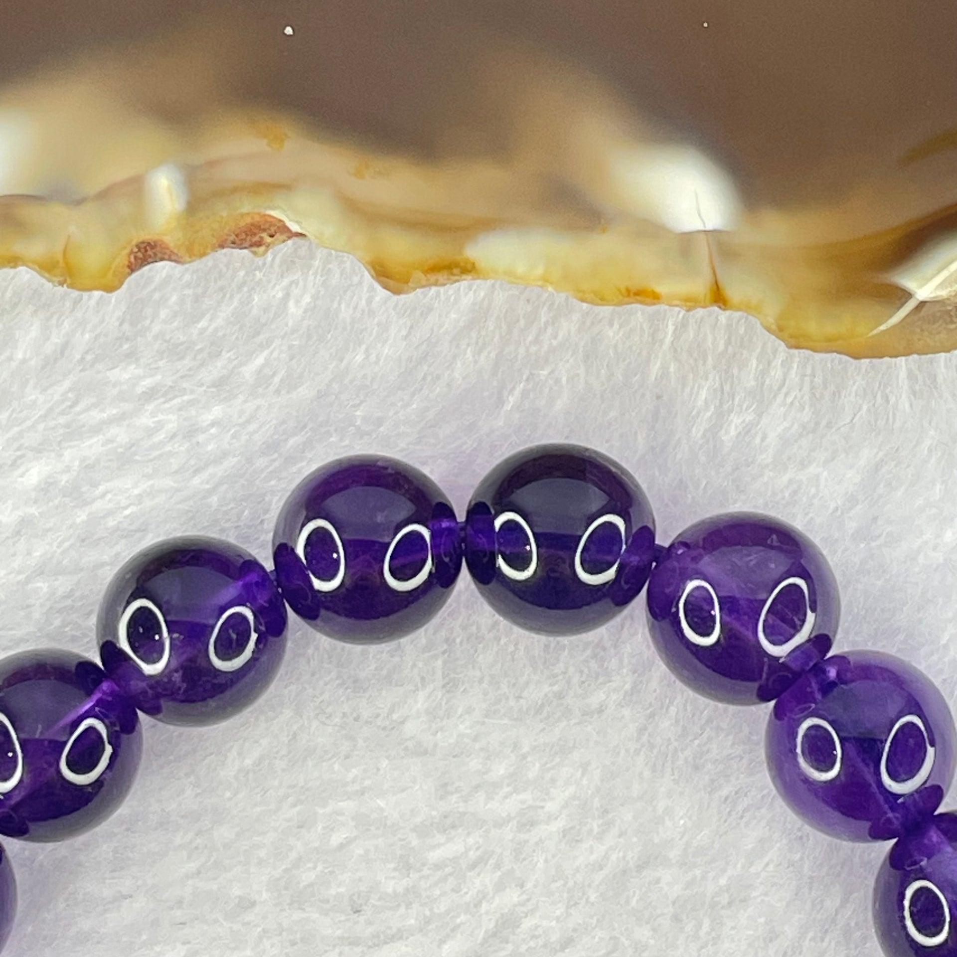Very Good Grade Natural Amethyst Bracelet 22.90g 16.5cm 9.2mm 22 Beads - Huangs Jadeite and Jewelry Pte Ltd