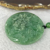 Type A Semi Icy Bright Green Jadeite Shan Shui with Dual Benefactor Pendent 45.52g 54.2 by 6.7 mm - Huangs Jadeite and Jewelry Pte Ltd