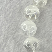 Natural White Phantom Quartz Beads Bracelet 52.08g 18.5cm 13.9mm 16 Beads - Huangs Jadeite and Jewelry Pte Ltd