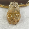 Natural Copper Rutilated Quartz Pixiu Display 85.95g by 56.3 by 30.5 by 30.0mm - Huangs Jadeite and Jewelry Pte Ltd