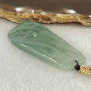 Type A Semi Icy Blueish Green Jadeite Gui Ren Benefactor Pendant 17.27g 48.5 by 19.6 by 7.7mm - Huangs Jadeite and Jewelry Pte Ltd