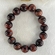 Natural Red Tiger's Eye Quartz Beads Bracelet 59.13g 16.5cm 14.2mm 15 Beads - Huangs Jadeite and Jewelry Pte Ltd