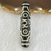 Natural Powerful Tibetan Old Oily Agate 8 Eyes Om Mani Padme Hum Dzi Bead Heavenly Master (Tian Zhu) 六字箴言八眼天珠 15.32g 58.6 by 13.2mm - Huangs Jadeite and Jewelry Pte Ltd