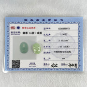 Type A Jelly Light Green Jadeite Oval Cabouchon Stone For Setting 3.90g 18.0 by 13.2 by 9.1mm - Huangs Jadeite and Jewelry Pte Ltd