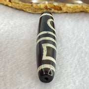 Natural Powerful Tibetan Old Oily Agate Double Sky Door Serenity 2 Eye Dzi Bead Heavenly Master (Tian Zhu) 二眼天诛 15.17g 59.0 by 12.9mm - Huangs Jadeite and Jewelry Pte Ltd