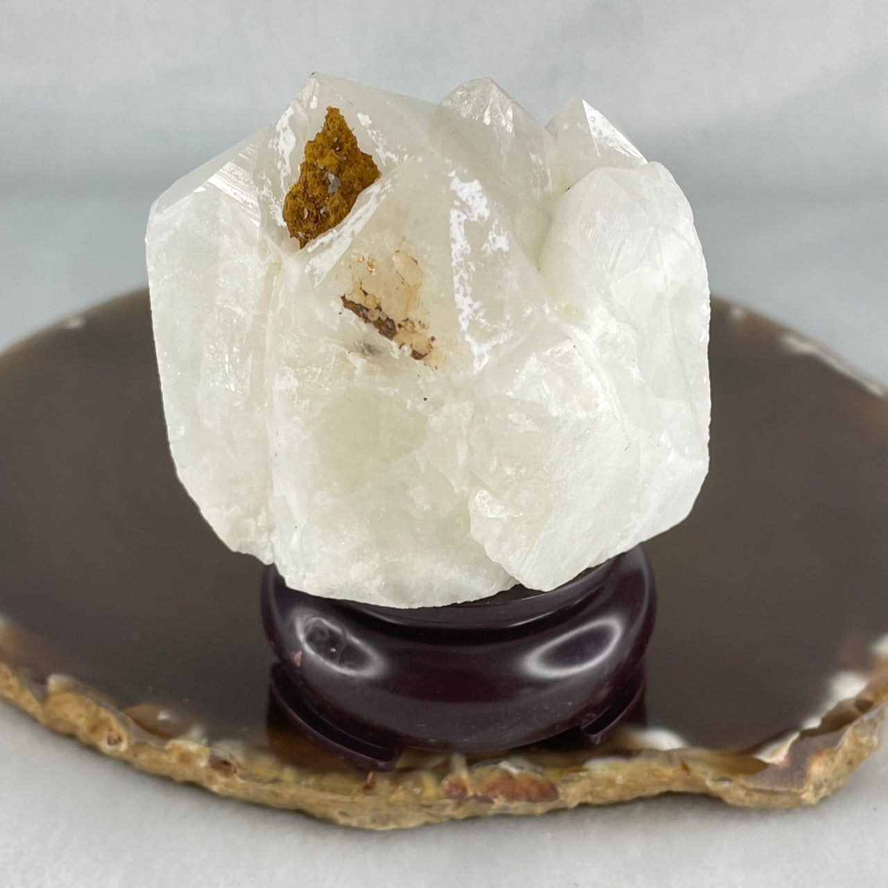 Natural Milky White Quartz Display 240.28g 60.8 by 54.4 by 78.2mm - Huangs Jadeite and Jewelry Pte Ltd