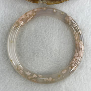 Natural Purple Flower Agate Bangle 39.10g Internal Diameter 63.7mm 9.2 by 9.3mm (Perfect) - Huangs Jadeite and Jewelry Pte Ltd