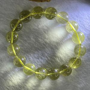 Natural Libyan Moldavite Meteorite Crystal Beads Bracelet 41.02g 18cm 13.1mm 16 Beads - Huangs Jadeite and Jewelry Pte Ltd