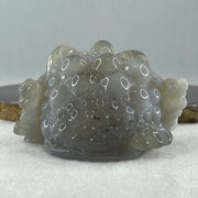 Natural White With Grey Wuji Agate 3 Legged Toast Display 275.5g 84.0 by 70.0 by 50.0mm - Huangs Jadeite and Jewelry Pte Ltd