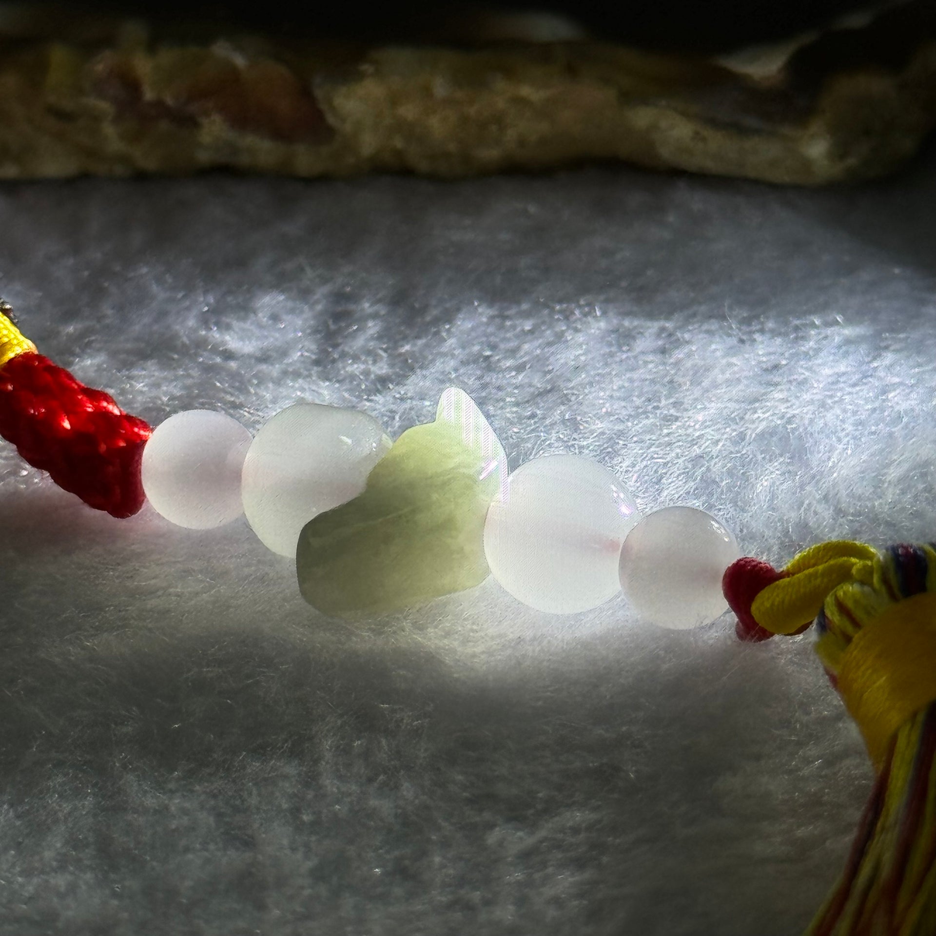 Type A Green Lavender Jadeite Gold Ingot Charm with Crystals Display 6.77g 18.1 by 6.6 by 5.8mm - Huangs Jadeite and Jewelry Pte Ltd