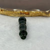 Natural Dark Green Nephrite Calligraphy Brush Pendent for Academic Success 和田玉毛笔牌 8.86g 47.6 by 10.5mm - Huangs Jadeite and Jewelry Pte Ltd
