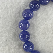 Certified Good Grade Natural Blue Tanzanite Beads Bracelet 40.31g 16.5cm 10.8mm 19Beads - Huangs Jadeite and Jewelry Pte Ltd