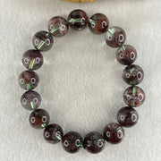 Good Grade Natural Red Phantom Quartz Beads Bracelet 46.23g 17cm 12.9mm 17 Beads - Huangs Jadeite and Jewelry Pte Ltd