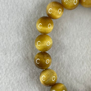 Good Grade Natural Yellow Tiger Eye Quartz Beads Bracelet 天然黄虎眼手链 40.47g 16cm 12.2mm 17 Beads - Huangs Jadeite and Jewelry Pte Ltd