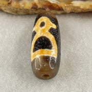 Natural Powerful Tibetan Old Oily Agate Double Cai Shen Dzi Bead Heavenly Master (Tian Zhu) 双财神长天珠 5.80g 29.3 by 11.2mm - Huangs Jadeite and Jewelry Pte Ltd
