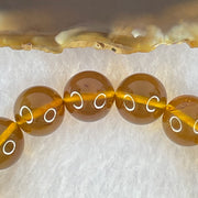 Natural Yellow Purple Amber Beads Bracelet 天然巨峰紫葡萄琥珀手链 13.74g 17cm 11.7mm 18 Beads - Huangs Jadeite and Jewelry Pte Ltd