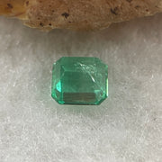 Natural Colombia Vivid Green Emerald (Beryl) Cut-Cornered Rectangle Step cut 0.49ct 4.6 by 4.4 by 2.9mm - Huangs Jadeite and Jewelry Pte Ltd