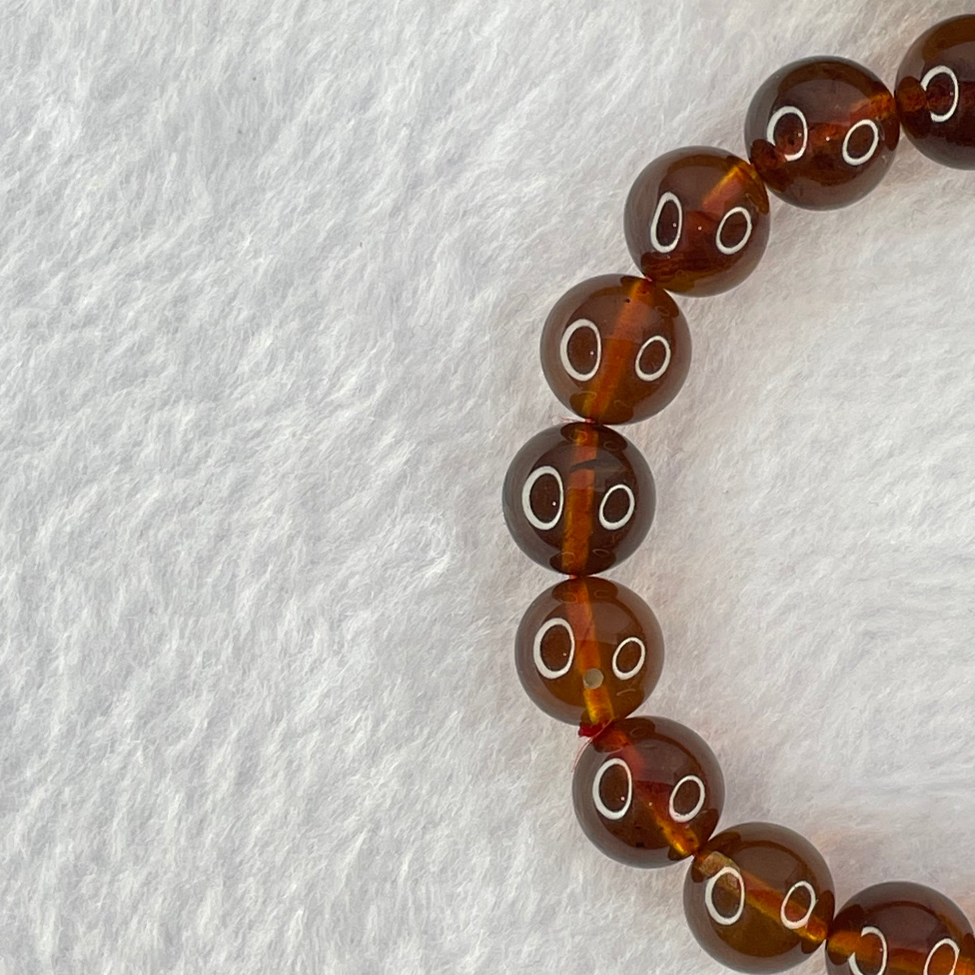 Natural Purple Amber Beads Bracelet 天然巨峰紫葡萄琥珀手链 11.99g 16cm 10.2mm 19 Beads - Huangs Jadeite and Jewelry Pte Ltd