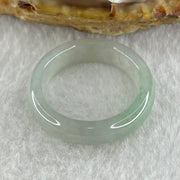 Type A Natural Faint Green Jadeite Ring 3.45g 5.5 by 3.3mm US 8.4 HK 18.5 (Slight Internal Line) - Huangs Jadeite and Jewelry Pte Ltd