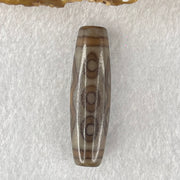 Natural Powerful Tibetan Old Oily Agate 6 Eye with 4 Eye Vajra Dzi Bead Heavenly Master (Tian Zhu) 六眼加四眼金刚杵天诛 7.68g 39.6 by 11.3mm - Huangs Jadeite and Jewelry Pte Ltd