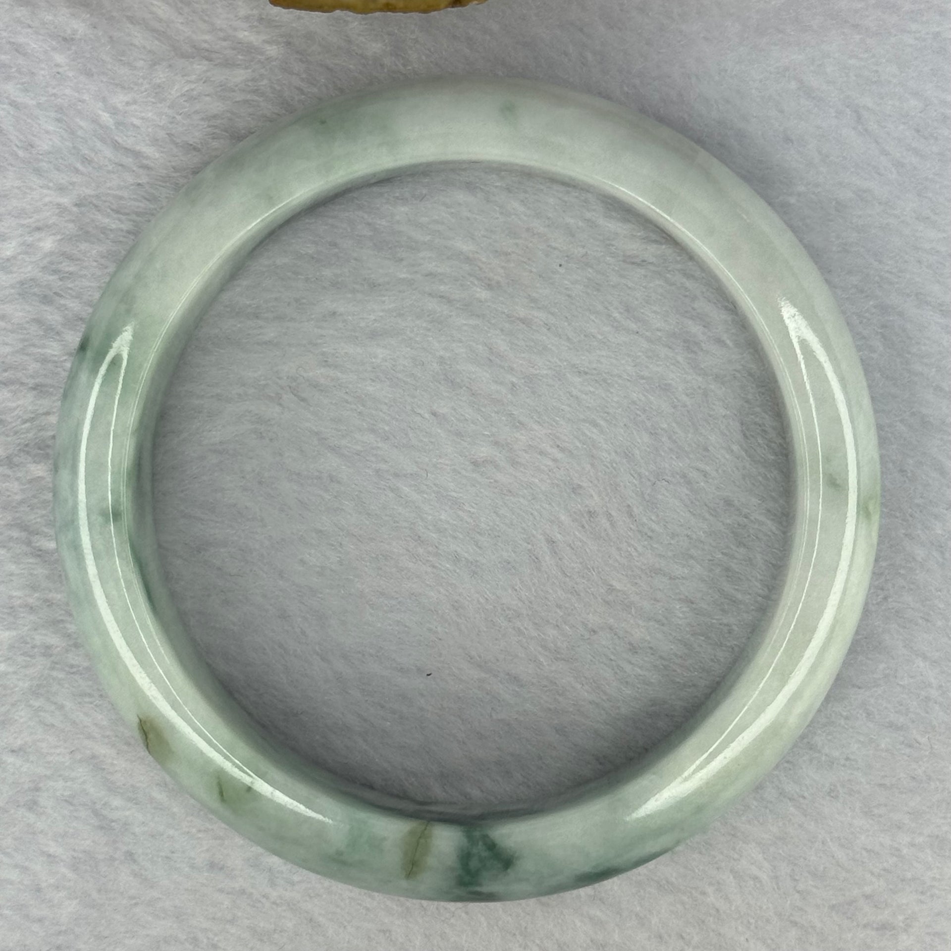 Type A 3 Greens Piao Hua Jadeite Bangle 64.25g Internal Diameter 57.5mm  15.4 by 8.3mm (Internal Lines) - Huangs Jadeite and Jewelry Pte Ltd