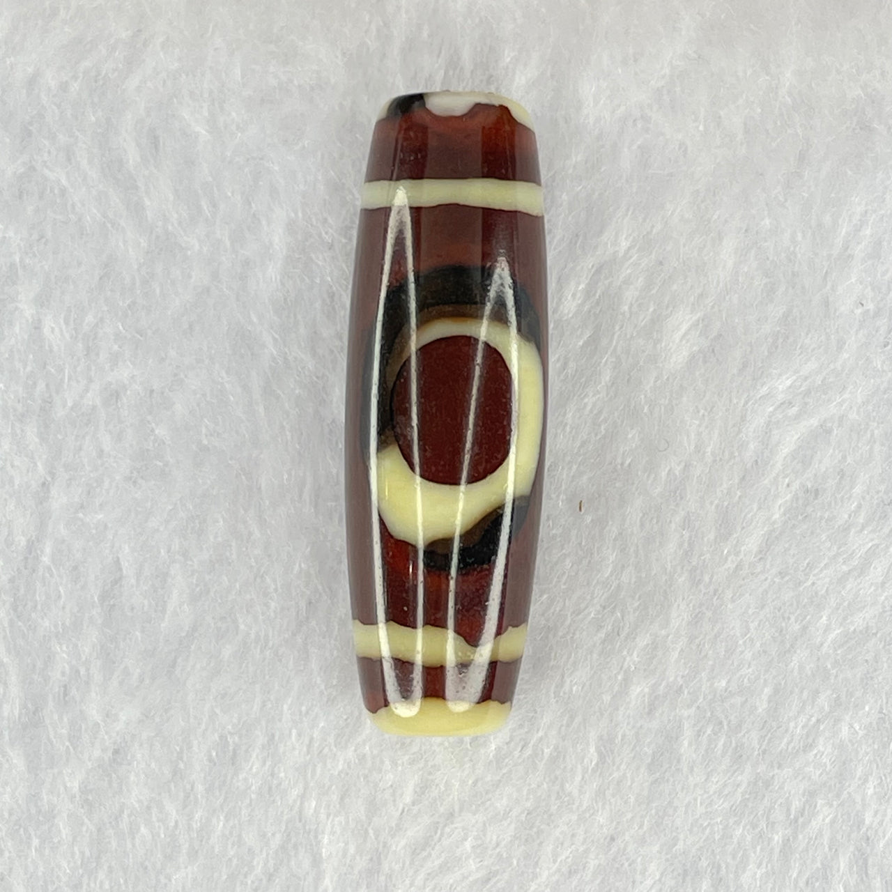 Natural Powerful Tibetan Old Oily Agate Sky Door Serenity 1 Eye Dzi Bead Heavenly Master (Tian Zhu) 一眼天诛 8.83g 37.6 by 12.0mm - Huangs Jadeite and Jewelry Pte Ltd