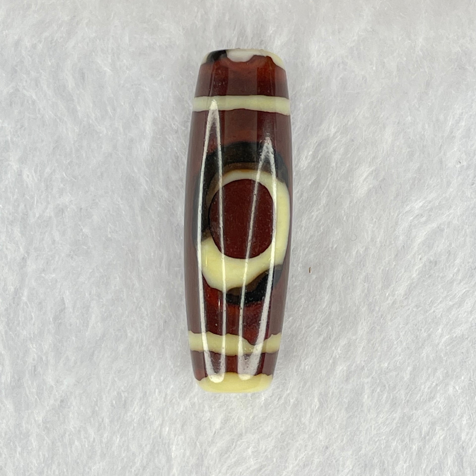 Natural Powerful Tibetan Old Oily Agate Sky Door Serenity 1 Eye Dzi Bead Heavenly Master (Tian Zhu) 一眼天诛 8.83g 37.6 by 12.0mm - Huangs Jadeite and Jewelry Pte Ltd