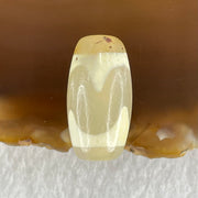 Natural Powerful Tibetan Old Oily Agate Tiger Tooth Daluo Dzi Bead Heavenly Master (Tian Zhu) 虎呀天诛 3.31g 20.1 by 10.8mm - Huangs Jadeite and Jewelry Pte Ltd