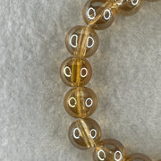 Man Made Clear Yellow Beads Bracelet 23.88g 13.5cm 10.2mm 19Beads - Huangs Jadeite and Jewelry Pte Ltd