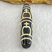 Natural Powerful Tibetan Old Oily Agate 8 Nectar Vessel Dzi Bead Heavenly Master (Tian Zhu) 花蜜容器眼天珠 14.99g 58.0 by 12.9mm - Huangs Jadeite and Jewelry Pte Ltd