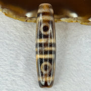 Natural Powerful Tibetan Old Oily Agate 4 Eyes Dzi Bead Heavenly Master (Tian Zhu) 四眼天诛 18.47g 58.4 by 14.3mm - Huangs Jadeite and Jewelry Pte Ltd